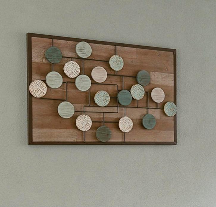 Hazel Wanddecoratie - Uniek & Stijlvol, Huis en Inrichting, Banken | Bankstellen, Zo goed als nieuw, Vierpersoons of meer, Hout