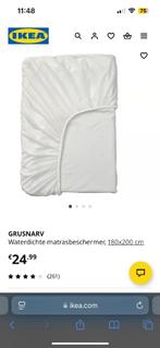 IKEA grusnarv waterdichte matras beschermer 180x200 cm, Ophalen, Tweepersoons, Zo goed als nieuw, 180 cm