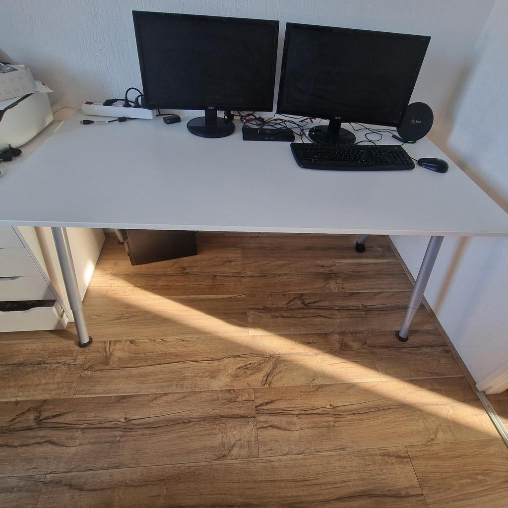 Ikea Galant Bureau 160x80 met verstelbare poten, Huis en Inrichting, Ophalen of Verzenden, In hoogte verstelbaar, Gebruikt