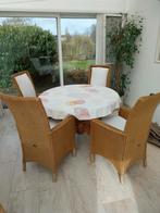 Lloyd Loom Eetkamerstoelen - 4 stuks, Huis en Inrichting, Stoelen, Ophalen, Gebruikt, Bruin, Klassiek