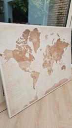 Wereldkaart Canvas - Groot Formaat, Ophalen, 100 tot 125 cm, 75 cm of meer, Print
