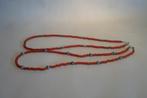 Ketting Koraal Kleur 2x, Ophalen of Verzenden, Zo goed als nieuw, Rood, Steen of Mineraal