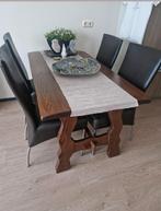 Table + 4 chairs., Ophalen of Verzenden, Zo goed als nieuw