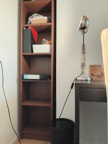 IKEA BILLY boekenkast – donkerbruin eiken, 40x28x202 cm beschikbaar voor biedingen