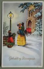 Dickens stijl 19 - meisje verkoopt bloemen - kerst jaren 50, Ophalen of Verzenden, 1940 tot 1960, Gelopen, Feest(dag)