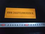 sticker chauffeur worden nl, Verzamelen, Ophalen, Zo goed als nieuw