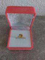GEEL GOUDEN COCKTAIL RING 9 KARAAT CITRIEN, 18 tot 19, Gebruikt, Geel, Ophalen of Verzenden