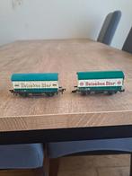2 fleischmann Heineken wagons H0, Gebruikt, Gelijkstroom, Fleischmann, Wagon