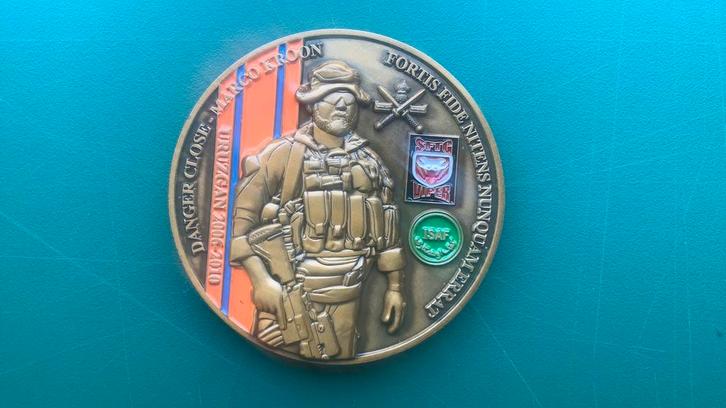 Coin 229 uit overzicht Coins KCT commando M. Kroon, Verzamelen, Militaria | Algemeen, Landmacht, Embleem of Badge, Nederland, Ophalen of Verzenden