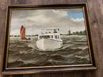 Schilderij van C. Vellekoop - Boot op het water, Ophalen of Verzenden