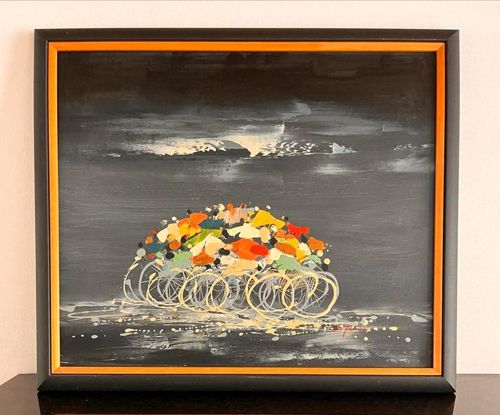 Abstract Schilderij 57x67cm, Antiek en Kunst, Kunst | Schilderijen | Abstract, Ophalen of Verzenden