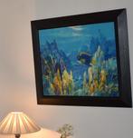 Frans Manders, tropische onderwaterafbeelding op paneel., Ophalen of Verzenden