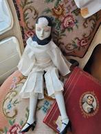 Vintage pierrot met stoffen lijf soort sofadoll, Ophalen of Verzenden