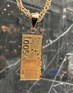 14k Gouden Koningsketting met €500 Hanger, Sieraden, Tassen en Uiterlijk, Ophalen, Zo goed als nieuw, Goud