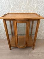 Mooi Theekastje met Glasdeurtje, Minder dan 50 cm, Gebruikt, Ophalen of Verzenden, Minder dan 100 cm