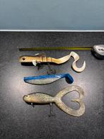 3x groot rubber kunstaas, Ophalen of Verzenden, Gebruikt, Overige typen