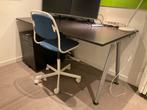 IKEA Galant/Bekant Bureau Zwartbruin + Ladekast & Stoel, Ophalen, Gebruikt, Bureau