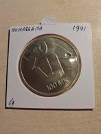 Finland 1991 - 100 Markkaa Zilver UNC, Ophalen of Verzenden, Losse munt, Zilver