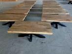 Rechte mangohouten salontafel met spinpoot/matrixpoot, Huis en Inrichting, Tafels | Salontafels, 50 tot 100 cm, Minder dan 50 cm