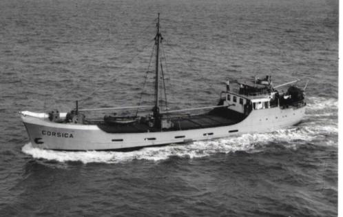 CORSICA scheepvaart coaster kustvaart kustvaarder, Verzamelen, Scheepvaart, Zo goed als nieuw, Kaart, Foto of Prent, Verzenden