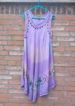 Lila paarse tie-dye boho hippie ethnic festival jurk OneSize, Maat 38/40 (M), Paars, Ophalen of Verzenden, Gedragen