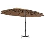 Parasol met aluminium paal 460x270 cm taupe, Nieuw, Ophalen of Verzenden, Bdr, Dab