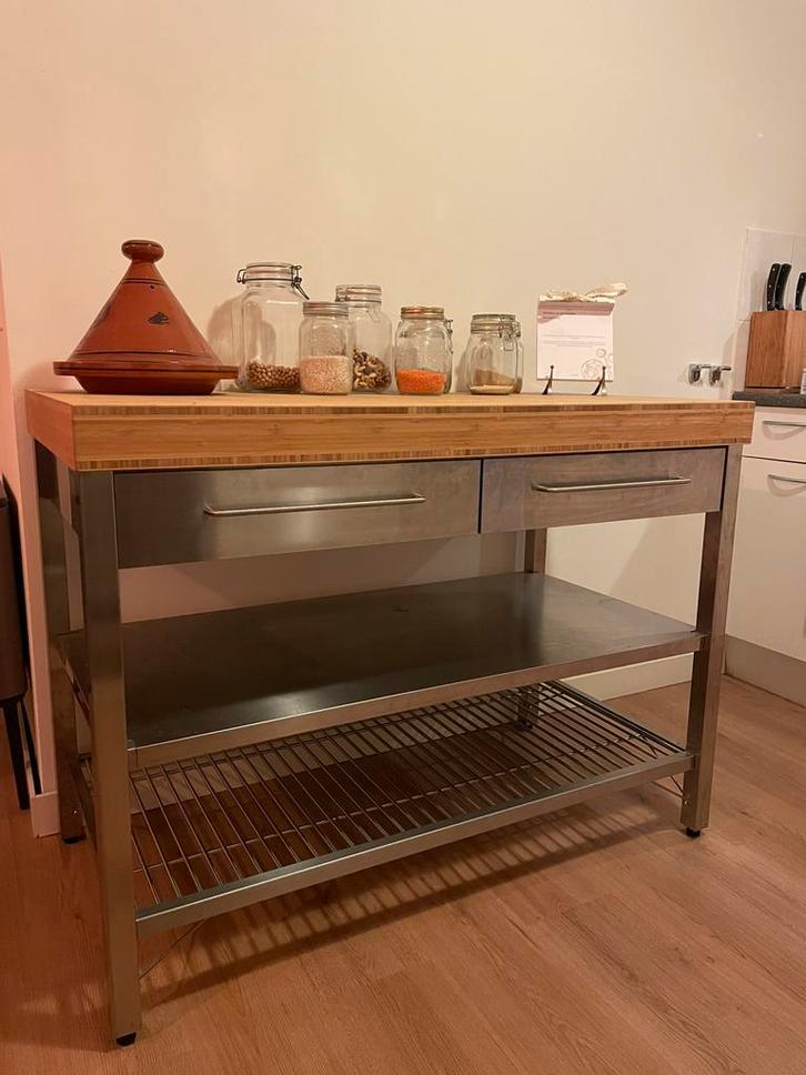 Keukenblok IKEA, Huis en Inrichting, Keuken | Keukenelementen, Zo goed als nieuw, 100 tot 150 cm, 50 tot 100 cm, 50 tot 75 cm