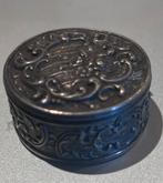 Mooi rond alpacca pillendoosje - 4 cm, Ophalen of Verzenden