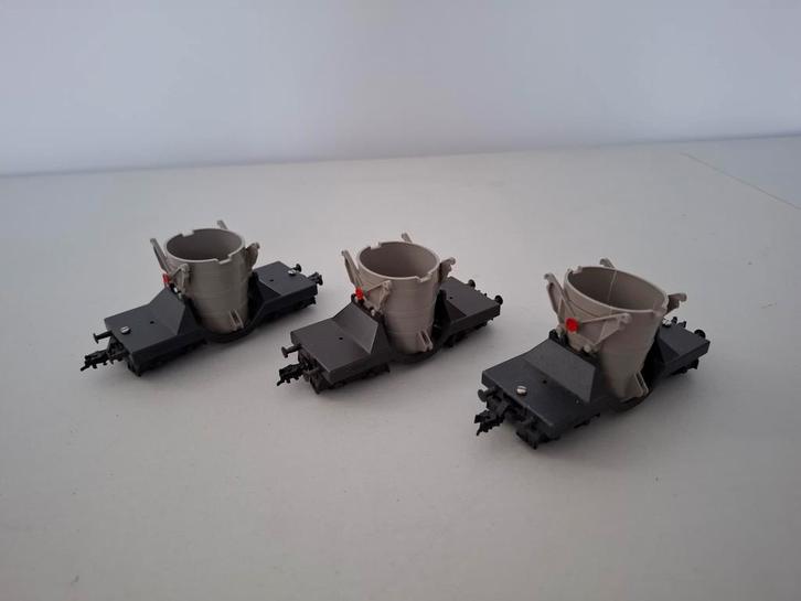 Trix H0 set goederenwagens Hooghovens 3x, Hobby en Vrije tijd, Modeltreinen | H0, Zo goed als nieuw, Wagon, Gelijkstroom, Trix