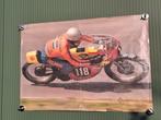 Poster Maico racemotor op circuit / Börje Jansson, Verzamelen, Ophalen of Verzenden, Gebruikt, A1 t/m A3