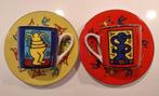 Set Keith Haring espresso kopjes porselein Könitz, Huis en Inrichting, Keuken | Servies, Nieuw, Ophalen of Verzenden, Overige stijlen