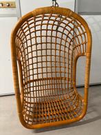 Rieten seventies hangstoel kind, 70s, rotan, Huis en Inrichting, Stoelen, Ophalen, Gebruikt, Overige kleuren, Riet of Rotan