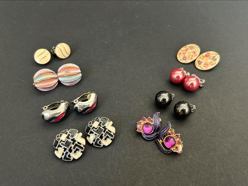8 Vintage Clip-Oorbellen, Sieraden, Tassen en Uiterlijk, Oorbellen, Zo goed als nieuw, Overige materialen, Ophalen of Verzenden