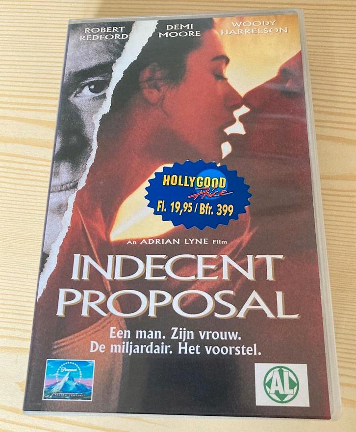 vhs Indecent Proposal (met Robert Redford) Video, Cd's en Dvd's, VHS | Film, Zo goed als nieuw, Drama, Alle leeftijden, Ophalen