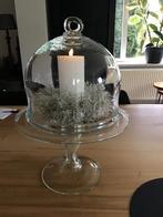 Glazen stolp met plateau, Huis en Inrichting, Woonaccessoires | Stolpen, Ophalen, Zo goed als nieuw