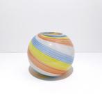 Vintage bol vaas | Murano glas | gedraaide strepen |, Overige kleuren, Ophalen of Verzenden, Minder dan 50 cm, Glas