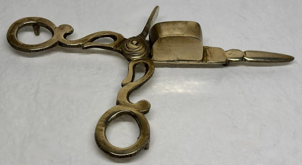 Antieke messing kaarsendover, Ophalen of Verzenden