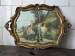 vintage wandbord dienblad made in italy brocante barok fairy, Ophalen