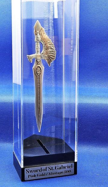 (XX2) SUPER TOPPERS St.GABRIEL SILVER SWORD GILDED 2,5 OUNCE beschikbaar voor biedingen