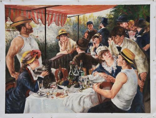 Olieverfreplica Renoir: Lunch van de roeiers, Antiek en Kunst, Kunst | Schilderijen | Klassiek, Verzenden