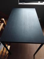 Tafel H75, B66, L110, structuur houtnerf donker bruin. In pe, Huis en Inrichting, Tafels | Eettafels, Ophalen of Verzenden, Zo goed als nieuw