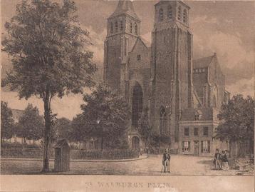 St. Walburgsplein Arnhem Litho ca. 1875 beschikbaar voor biedingen