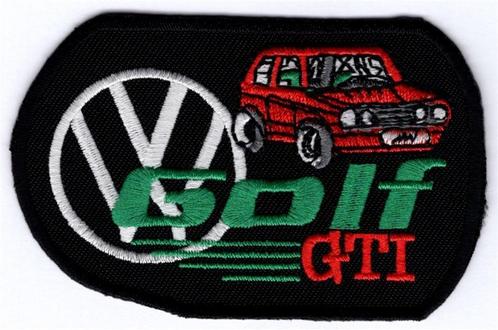 Volkswagen Golf GTI stoffen opstrijk patch embleem #1, Verzamelen, Automerken, Motoren en Formule 1, Nieuw, Auto's, Verzenden