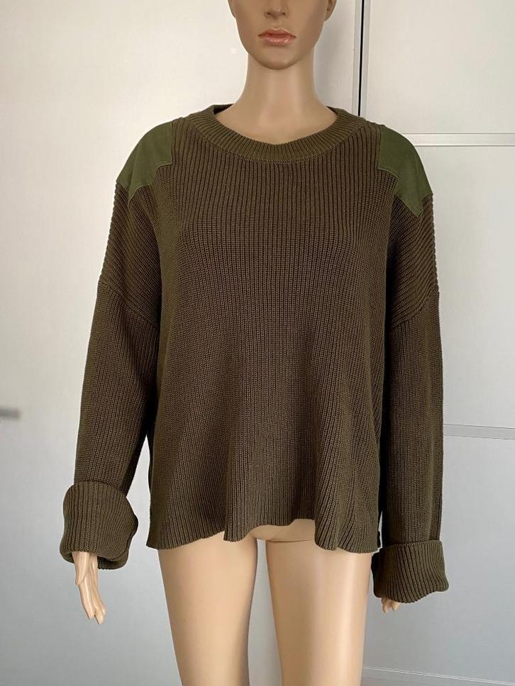 H174 Airdate maat M=38/40 trui olijf-groen gebreide, Kleding | Dames, Truien en Vesten, Zo goed als nieuw, Maat 38/40 (M), Groen