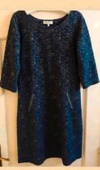Feestelijk jurkje d.blauw/goud draad maat 44 met 3/4 mouw, Kleding | Dames, Maat 42/44 (L), Ophalen of Verzenden, Zo goed als nieuw
