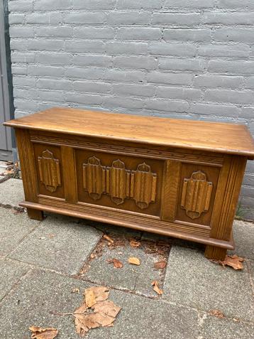 Dekenkist opbergkist speelgoedkist hout upcycle kist vintage beschikbaar voor biedingen