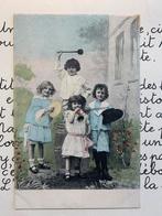 1907 Vier kindjes maken muziek (XX), Ophalen of Verzenden, Voor 1920, Gelopen, Kinderen