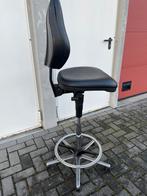 HOGE werkplaatsstoel stoel kassastoel bootstoel, Ophalen, Zo goed als nieuw, Zwart