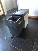 Hailo Tandem prullenbak 30 liter, Ophalen, Gebruikt, 20 tot 30 liter, Rvs