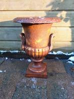Antieke gietijzeren tuinvaas, Tuin en Terras, Ophalen, Gebruikt